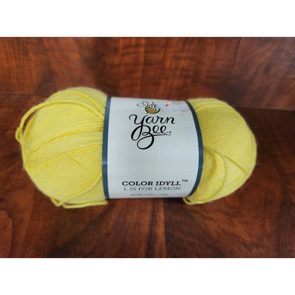 Yarn Bee - Color Idyll - L Is For Lemon 3.5 oz. / 415 yd. New Skeins